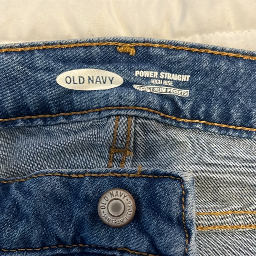 Old Navy Power Straight High Rise Jeans - Picture 3 of 4